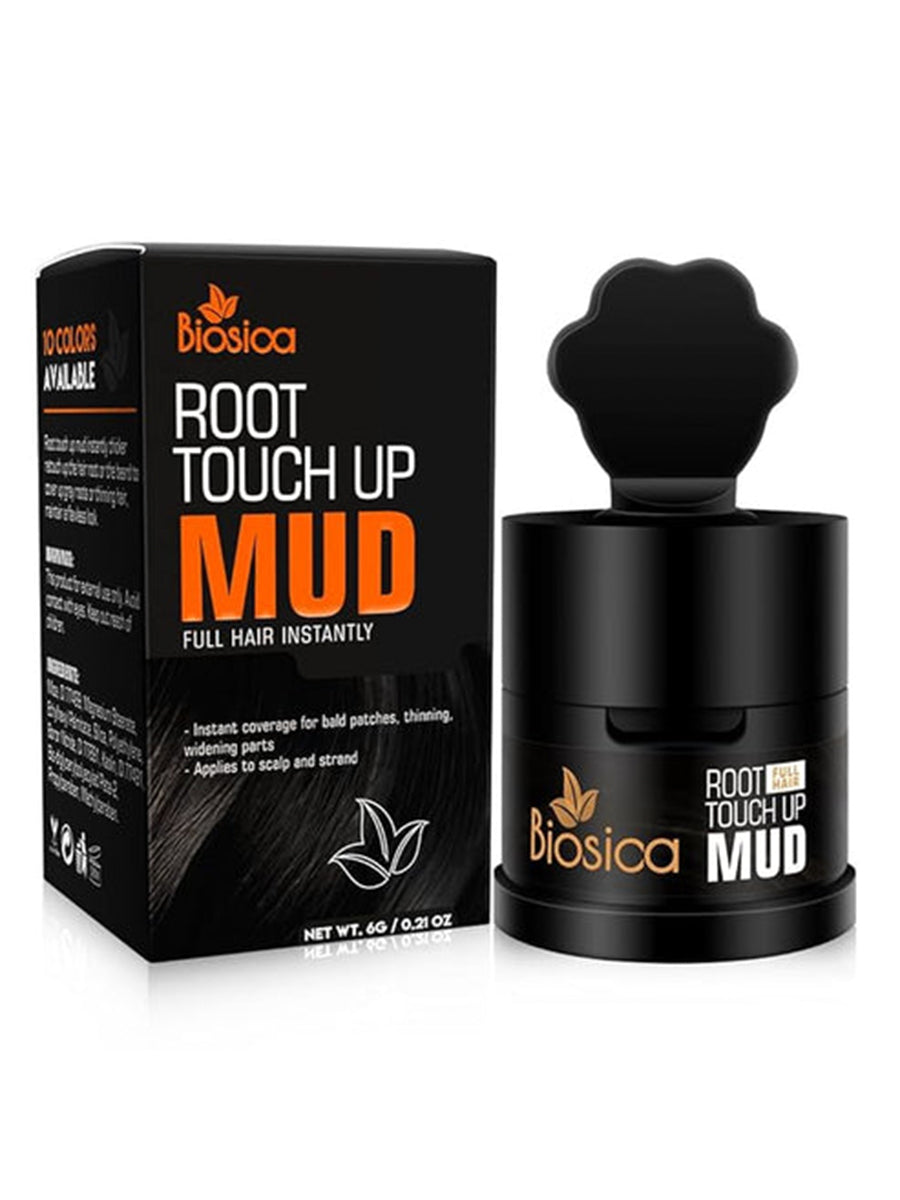 Bisoica Root Touch-Up Mud Hairline Concealer – Instant Hairline & Root Coverage for Men & Women, Easy Application & Long-Lasting