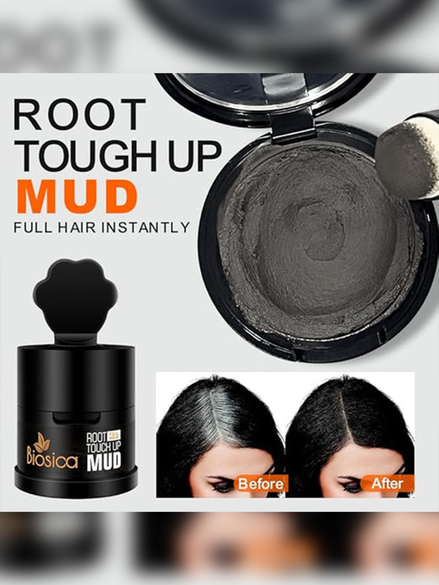 Bisoica Root Touch-Up Mud Hairline Concealer – Instant Hairline & Root Coverage for Men & Women, Easy Application & Long-Lasting