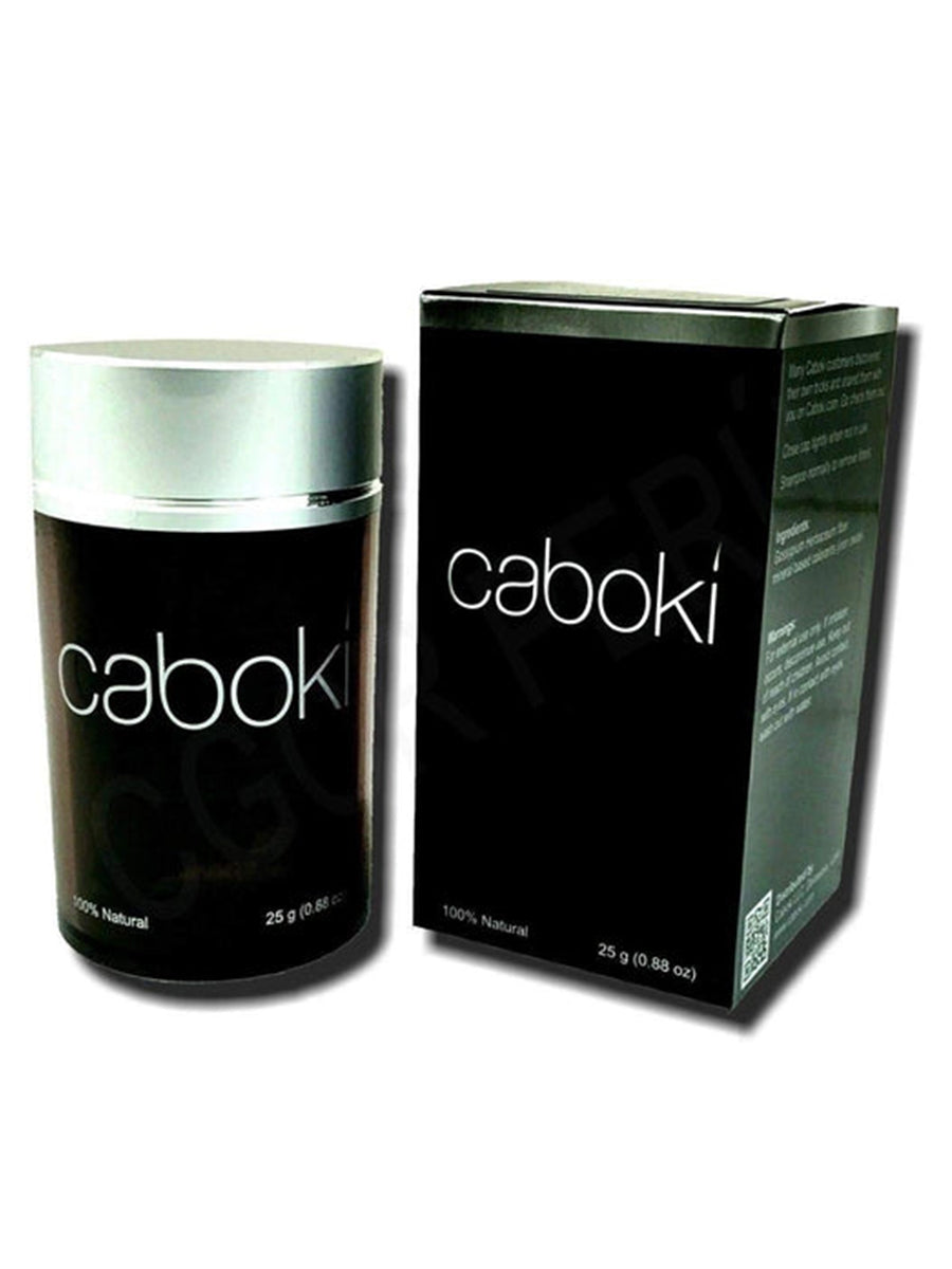 Caboki Hair Building Fibers for Natural Looking Hairs, Thickening Fillers for Instant Thinning & Balding Hair Thickness Maximizer, Black, Unscented Powder, 25 Grm, Unisex-Adults