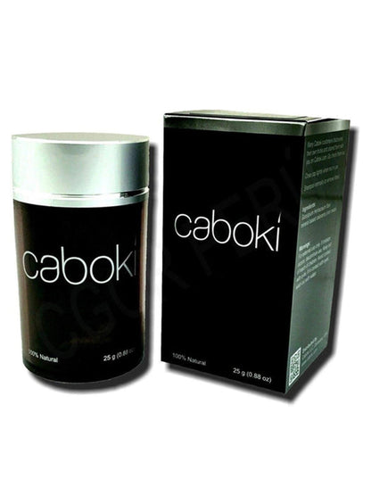 Caboki Hair Building Fibers for Natural Looking Hairs, Thickening Fillers for Instant Thinning & Balding Hair Thickness Maximizer, Black, Unscented Powder, 25 Grm, Unisex-Adults