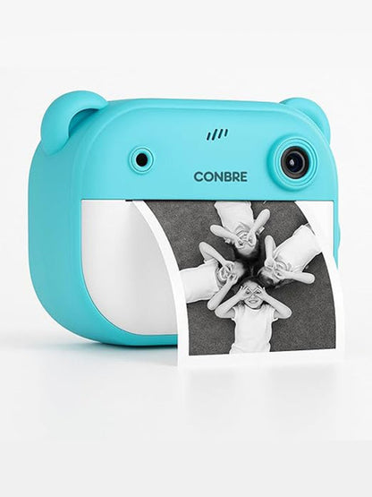 Imported Best Quality Kids Instant Print Camera with 4 Games – 3-in-1 Digital Camera for Boys & Girls Ages 3-12 | Print Photos & Record Videos | Supports 64GB SD, Gift-Ready - 2 Rolls (Teddy)