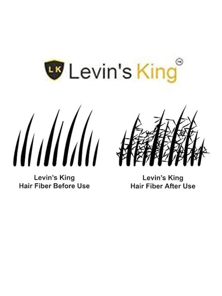 Levins King Hair Building Fiber, Concealer Refill Use For Cabok, Toppik, Looks 21,Regrowth etc. (Black 25+25+25g) Pack of 3