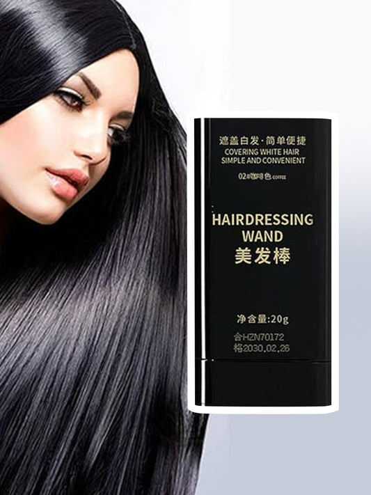New Hair Color Comb Stick, Waterproof and Sweat-Proof Grey Hair Coverage for Men & Women, Easy Application BLACK (BLACK)