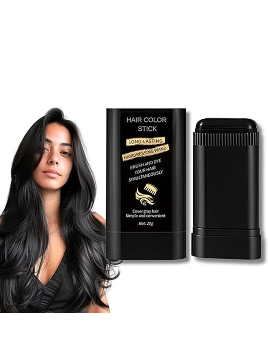 New Hair Color Comb Stick for Men & Women – Waterproof & Sweat-Proof Grey Hair Coverage – Easy Application, Natural Color, Safe Formula – Instant Touch-Up for Fuller, Denser Look – 20g (Hair Color Stick 20gm - Balck)