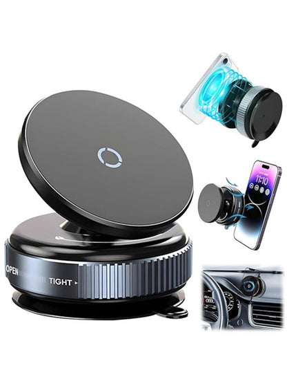 Sale 360° Vaccum Magnetic Phones Holder, Magnetic Car Phone Mount, Hands-Free Suction Cup Phones Holder for Car/Gym/Mirror/Shower, Car Mount Compatible with All Mobile (Non-Extended) (K009)