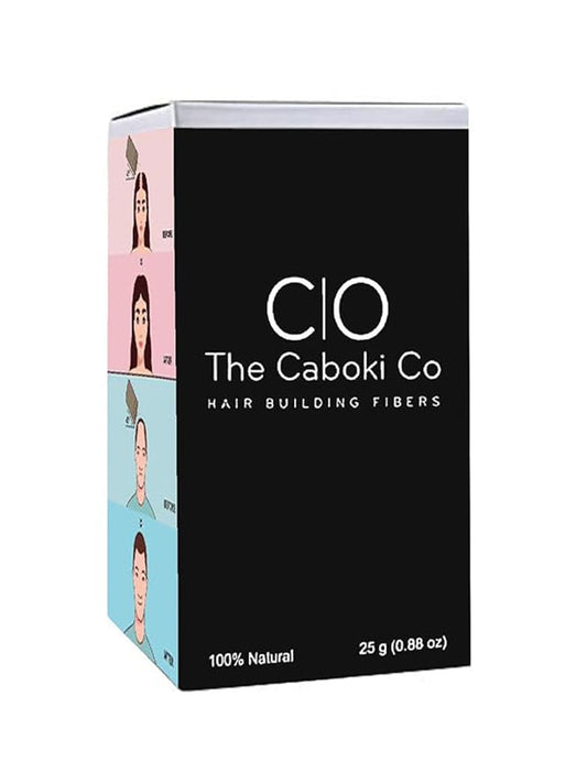 The Caboki Co Hair Building Fibers – Thickening Fibers for Thin & Fine Hair – For Men & Women – Natural-Looking Hair Concealer (Black)